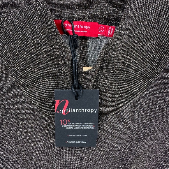 N:PHILANTHROPY Demetra Metallic Minidress Brown Gold Bodycon Stretch size Large - Picture 13 of 16